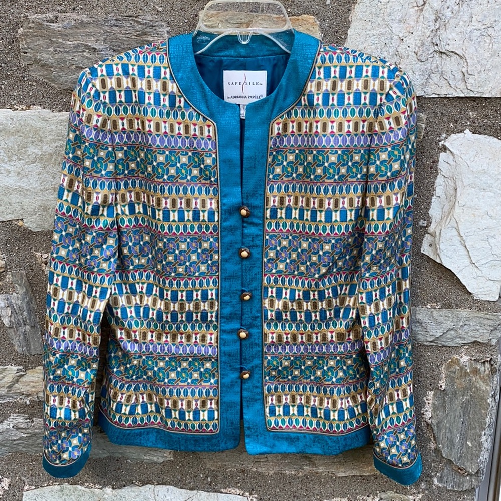 Vintage Adrianna Papell Safe Silk Jacket